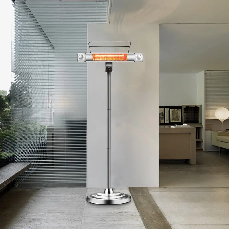 Sundate Th15Lr Infrared Patio Heater – Standing Electric Heater With Dual Led Lights & Remote Control 1
