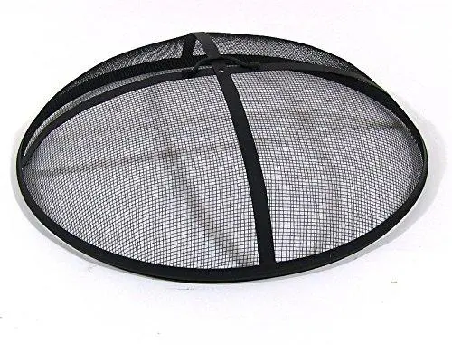 Sunnydaze 24-Inch Diameter Spark Guard For Fire Pits – Heavy-Duty Steel Mesh Cover With Reinforced Handle And Heat Resistance 1