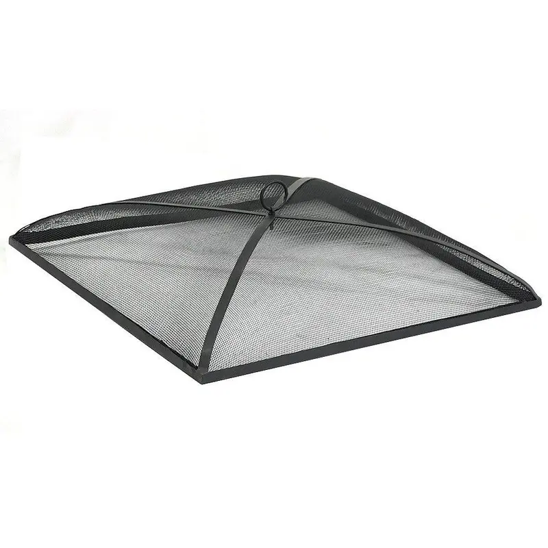 Sunnydaze 24-Inch Square Fire Pit Spark Screen – Rust-Resistant Steel Mesh Design 1