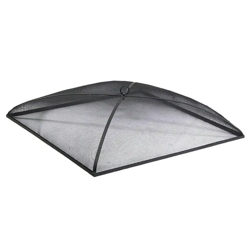 Sunnydaze 30-Inch Square Fire Pit Spark Screen – Rust-Resistant Steel Mesh 1