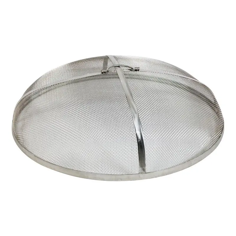 Sunnydaze 30-Inch Stainless Steel Fire Pit Spark Screen – Rust-Resistant Heavy-Duty Safety Guard 1