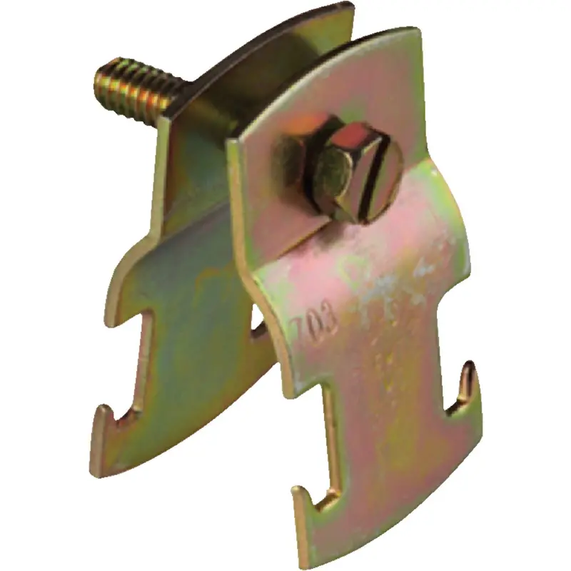 Superstrut Universal Pipe Clamp – 1-1/4 Inch, Gold Galvanized Zinc Electroplated 1