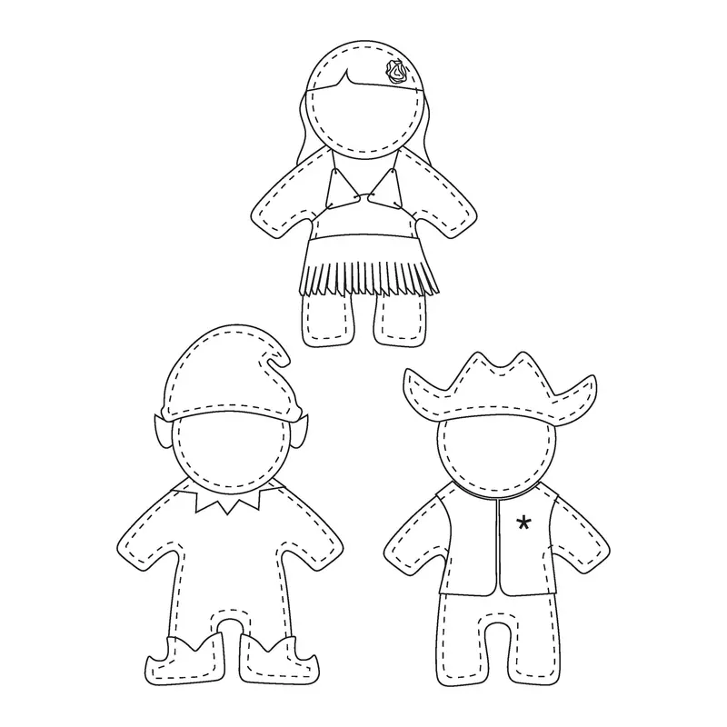 Tandy Tots Beginner Leathercraft Paper Pattern 1