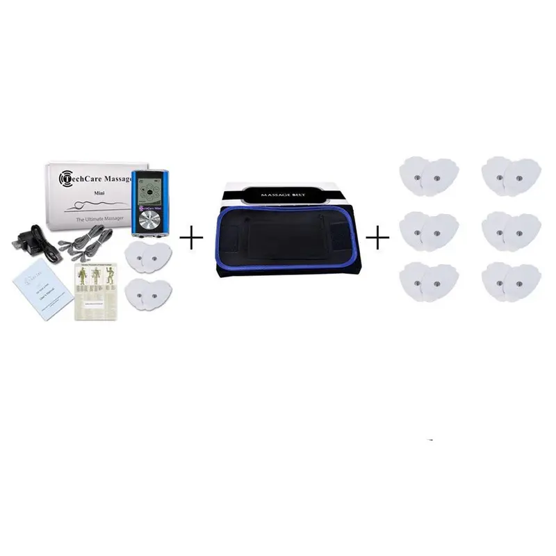 Techcare Mini Tens Unit With Comfort Belt And 6 High-Adhesion Electrode Pads 1