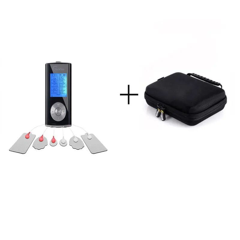 Techcare Portable Mini Tens Machine – Lightweight Muscle Relief Stimulator With Compact Hard Case 1