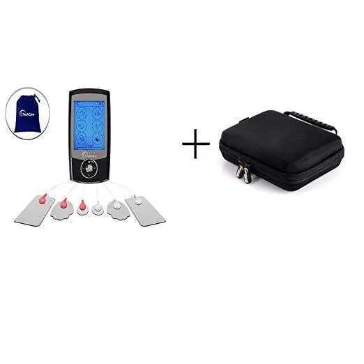 Techcare Pro Portable Tens Unit – 24 Programmable Modes, Rechargeable Ems Massager With Durable Hard Case 1