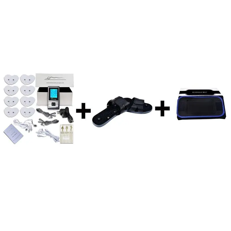 Techcare Se Tens Bundle: Support Belt, Reflexology Shoe, And 6 Electrode Patches 1