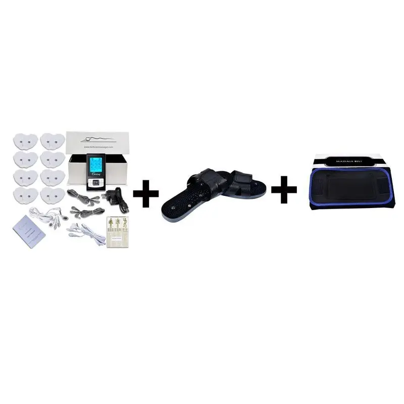 Techcare Se Tens Therapy Set With Footwear, Belt, And 6 Premium Pads 1