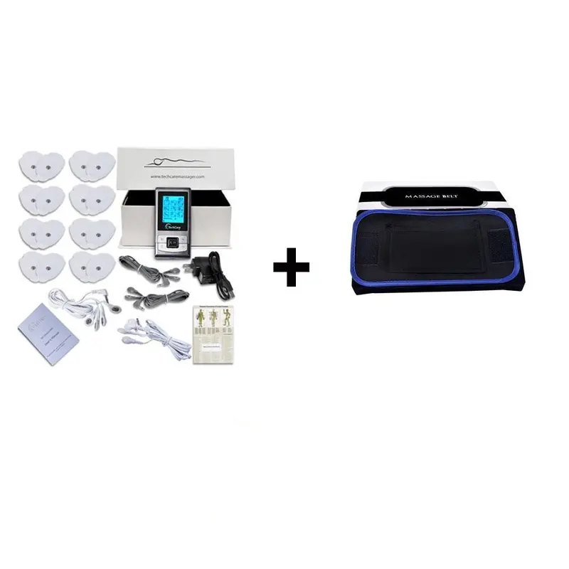 Techcare Se Tens Unit With Adjustable Support Belt And 6 Electrode Pads 1