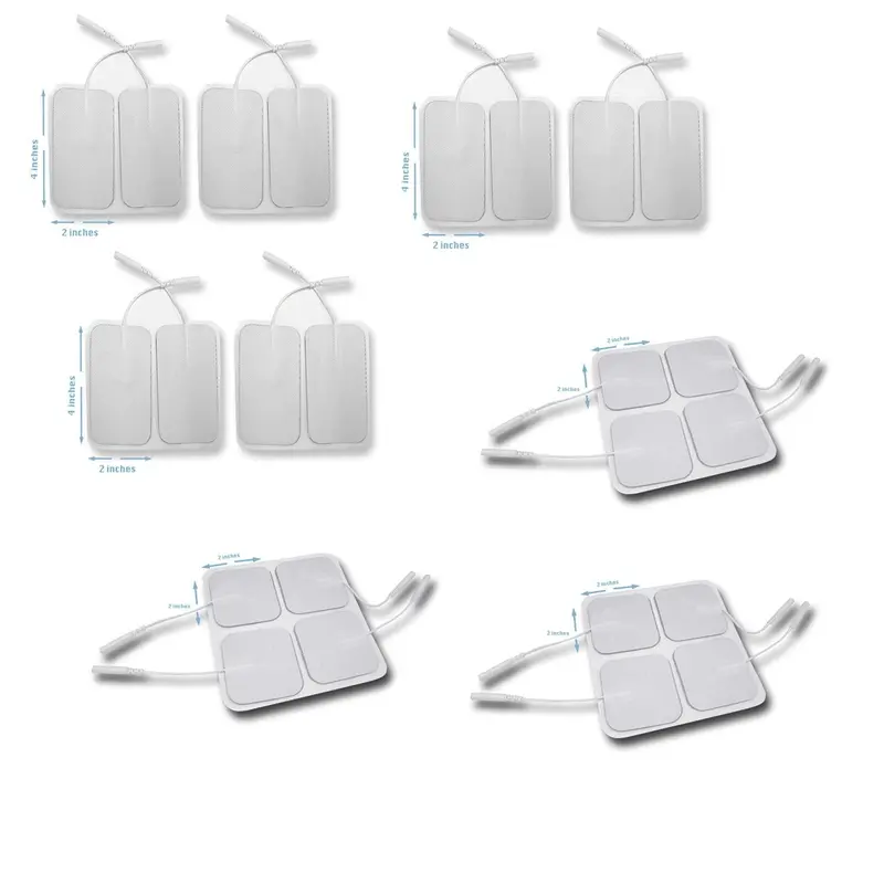 Techcare Tens Pad Pack — 12 Small (2" X 4") And 8 Large (2" X 4") Electrode Patches 1