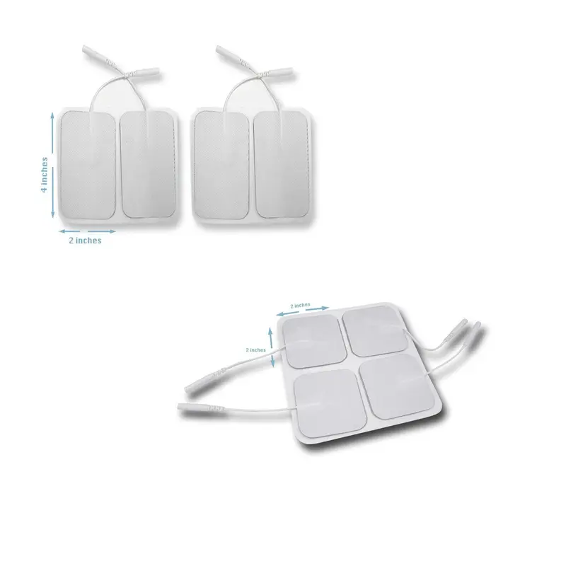 Techcare Tens Replacement Pads — 8 Large (2" X 4") And 8 Small (2" X 4") Electrodes 1