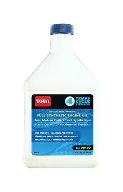 Toro 4-Cycle Engine Oil – 0W-30 Synthetic Blend, 20 Oz (Part #38913) 1
