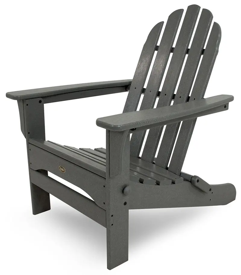 Trex Cape Cod Folding Adirondack Chair – All-Weather Resin Construction In Stepping Stone Finish 1