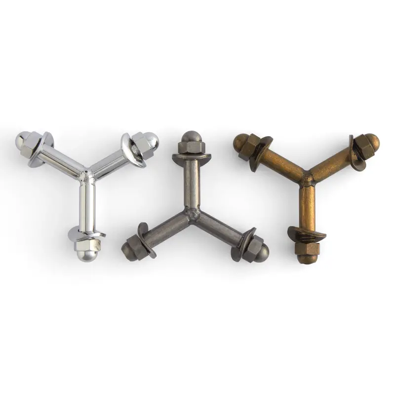 Tri-Bolt Fasteners With Integrated Washers For Reinforced Leather Joints 1