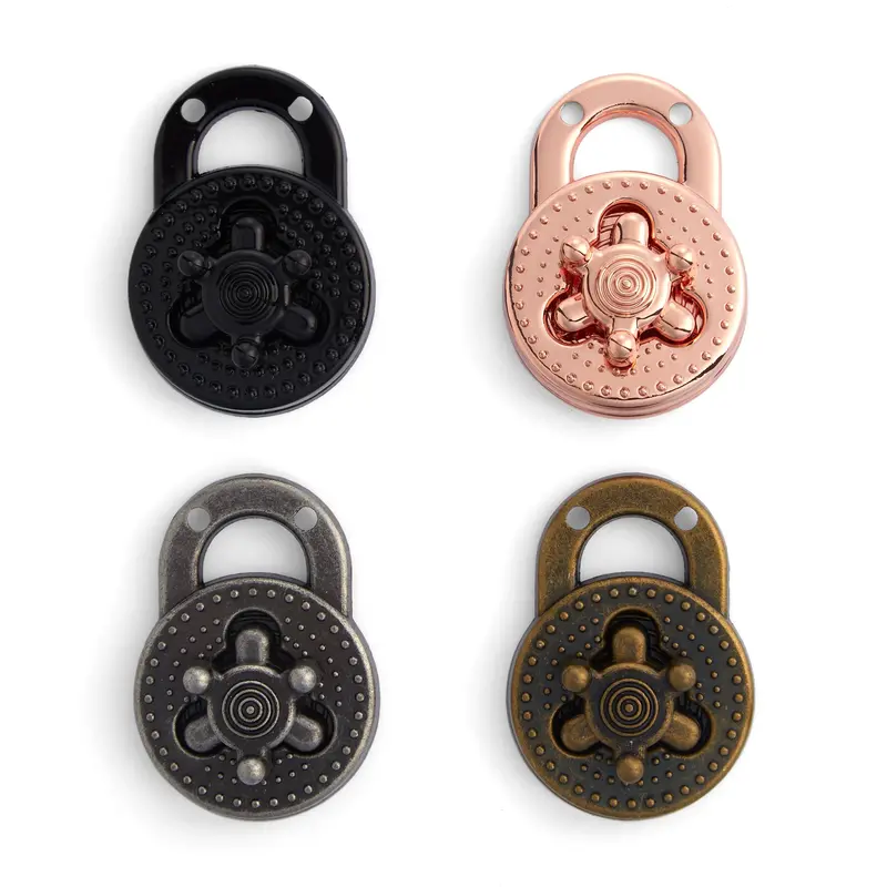 Turn-Lock Bag Clasp Mechanism For Secure Handbag And Purse Closures 1