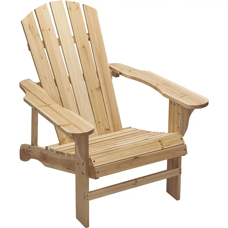 Unfinished Western Red Cedar Adirondack Chair – Diy Assembly Ready, Rustic Outdoor Seating Option 1