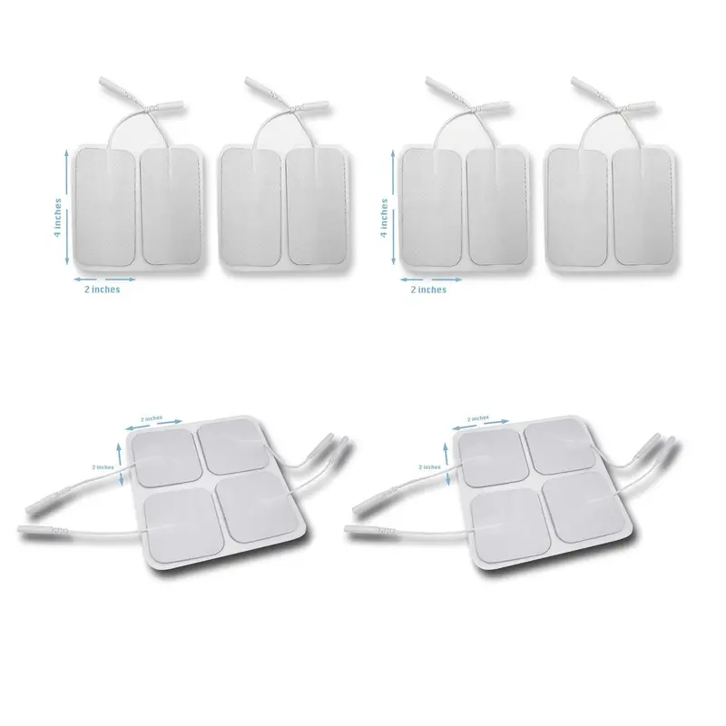 Universal Tens Electrode Pads: 8 Large (2" X 4") And 8 Small (2" X 4") Replacement Patches 1