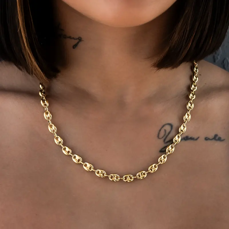 Valentina Pendant Necklace In Yellow Gold – 7Mm Width 1