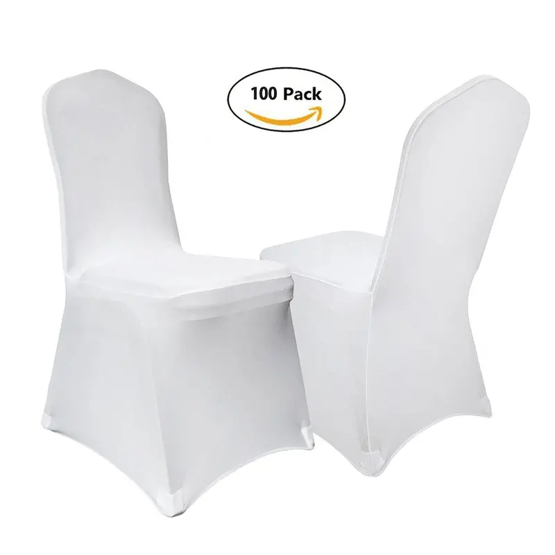 Vevor 100-Pack White Polyester-Spandex Banquet Chair Covers – Stretch-Fit Dining Covers For Weddings And Events 1