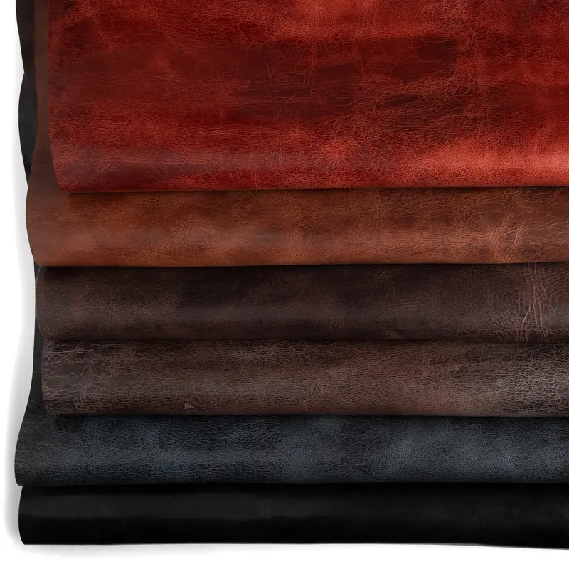 Vintage Glazed Water Buffalo Leather Bend 1