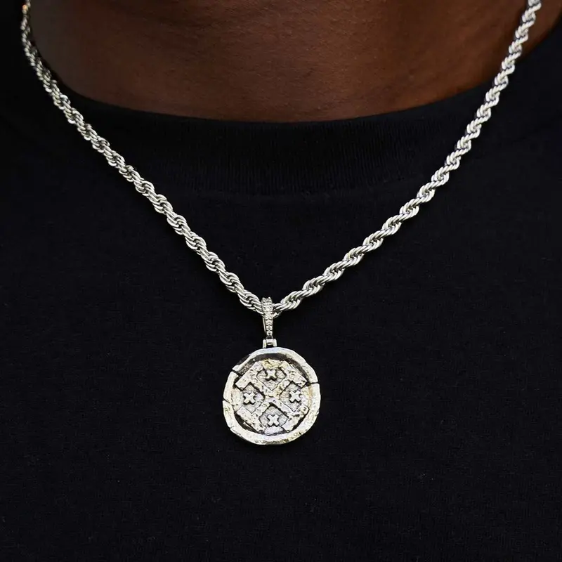 Vintage-Inspired Pirate Coin Pendant – Adjustable Rope Chain Included 1
