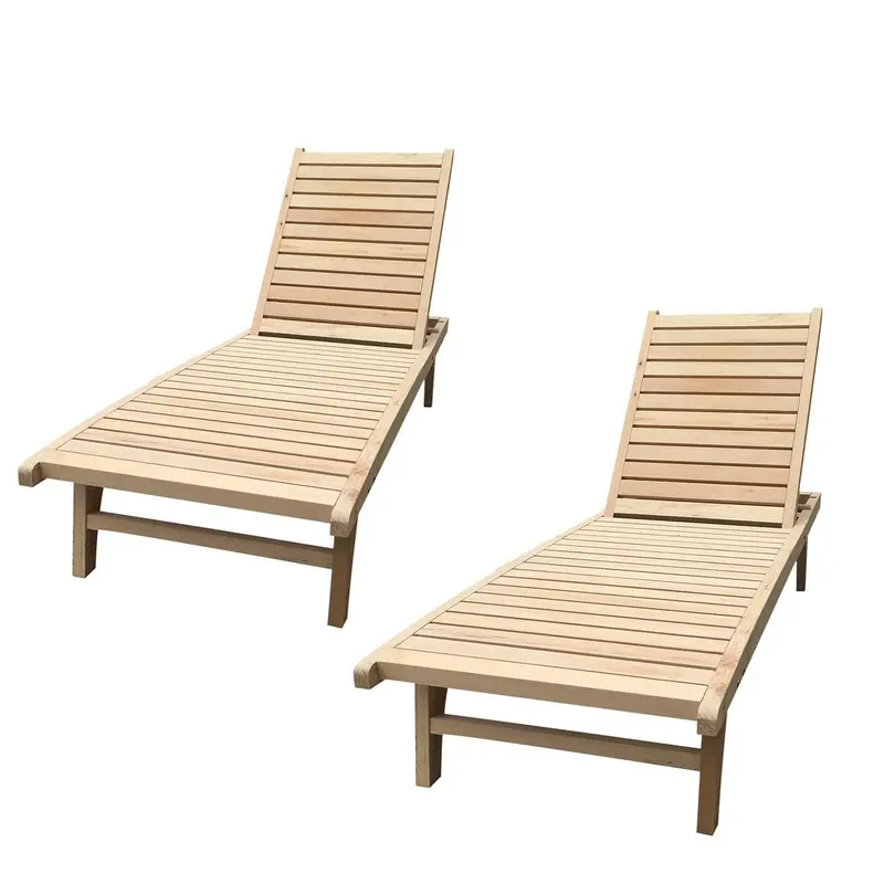 Walcut Foldable Wooden Chaise Lounge Chairs – Set Of 2 Outdoor Patio Loungers With Lightweight Design 1