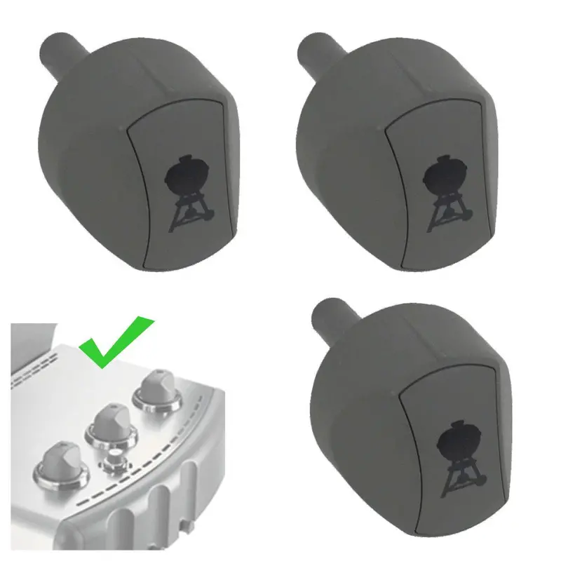 Weber 81168 Replacement Knobs For Genesis 300 Series Grills (2007–2010 Models) – 3-Pack 1