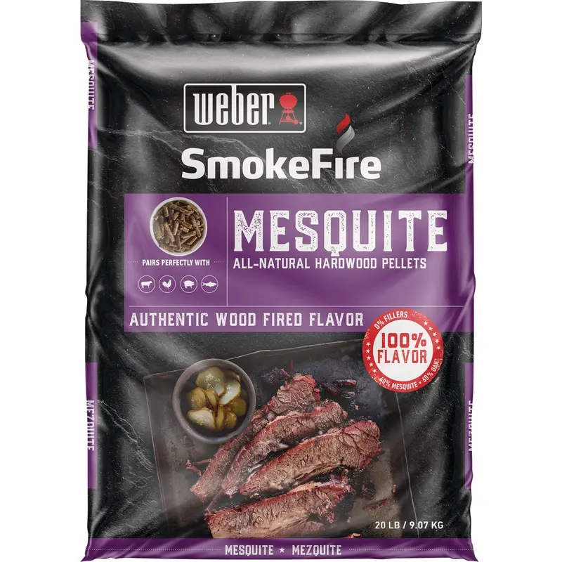 Weber Smokefire Mesquite Wood Pellets – 20 Pound Bag For Pellet Grills 1