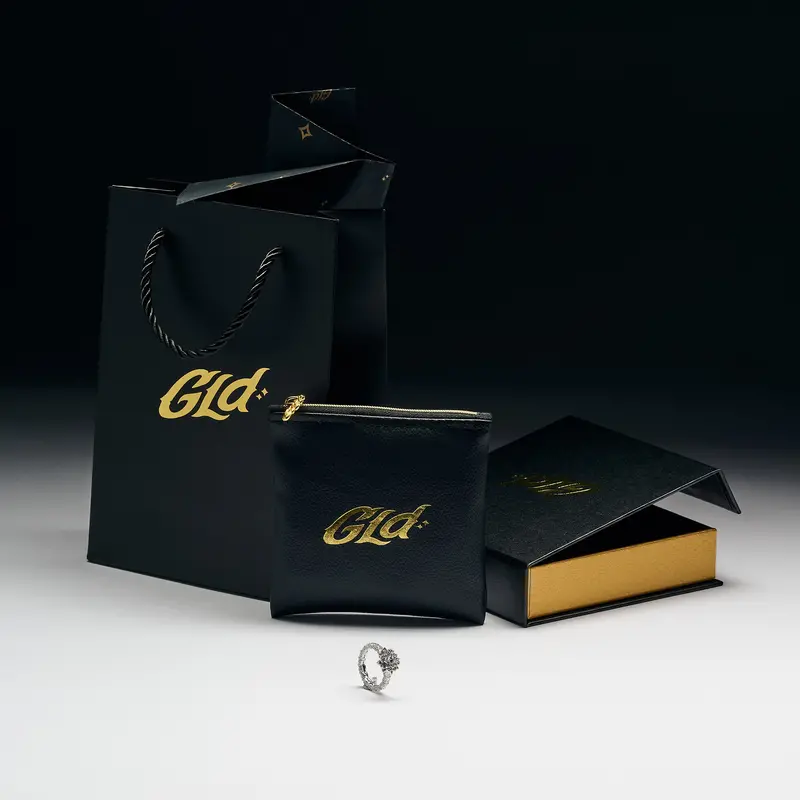 White Gold Iced Rose Ring Gift Set – Fully Encrusted Floral Design 1