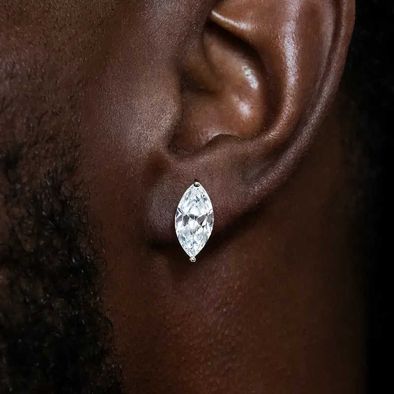 White Gold Marquise Diamond Studs – 7Mm Size (Second Variant) 1
