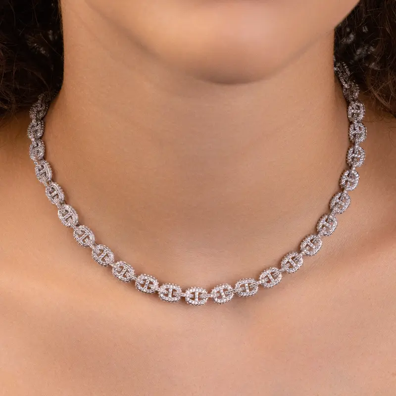 White Gold Micro Valentina Pendant Necklace 1