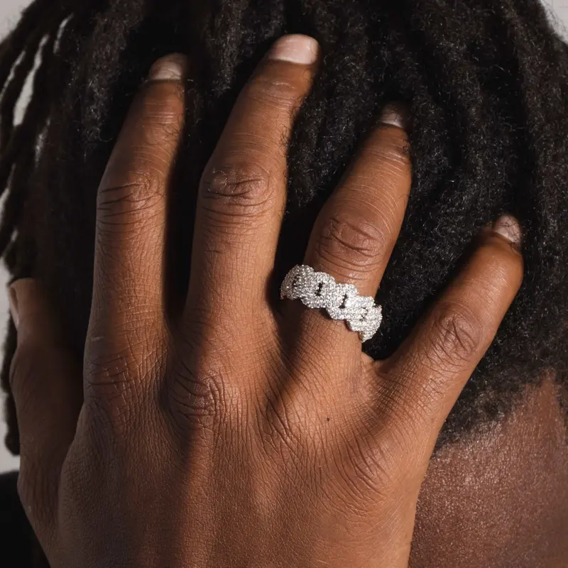 White Gold Vermeil Diamond Prong Ring 1