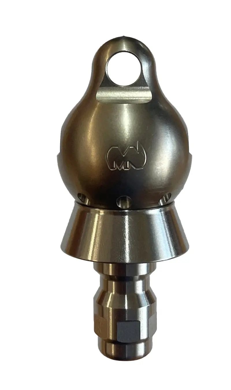 Wrecking Ball Thruster Nozzle – 1/4 Inch With Qr-C One-Piece Stainless Skirt 1