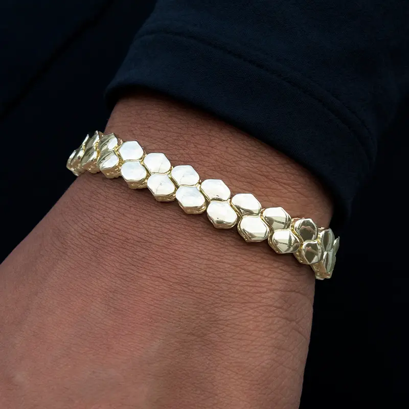 Yellow Gold Flat Snake Link Bracelet – 4Mm Slim Profile 1