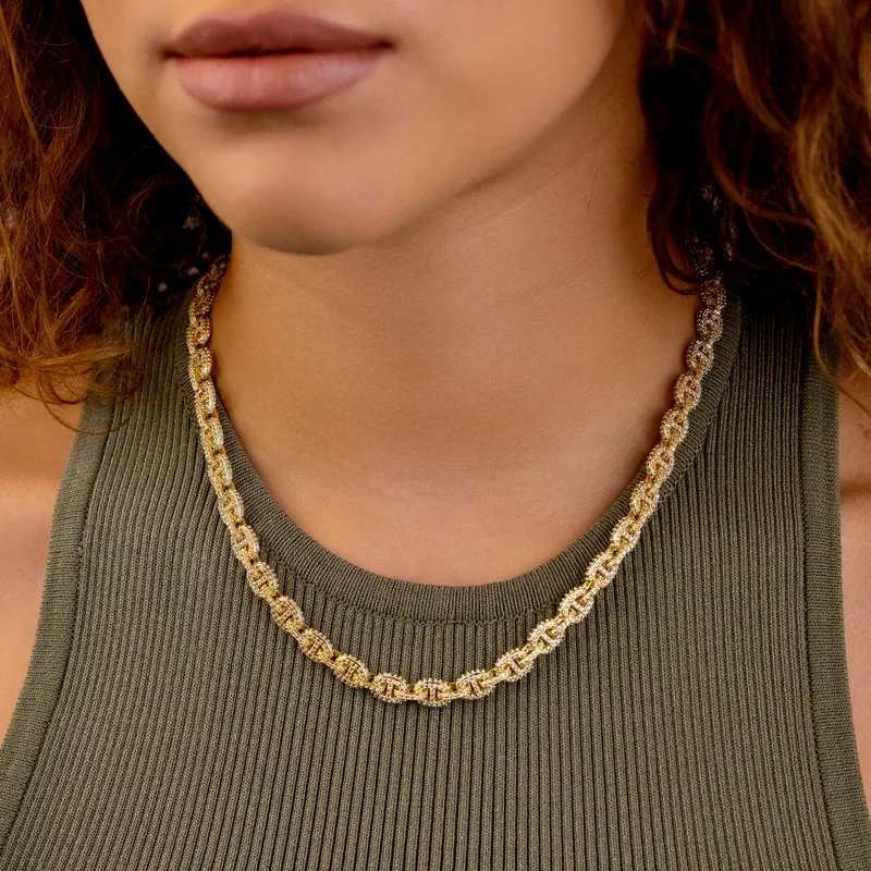 Yellow Gold Micro Valentina Pendant Necklace 1