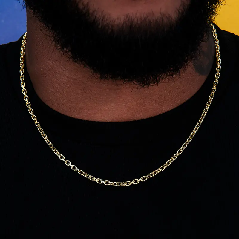 Yellow Gold Open Box Chain – 3.6Mm Width 1