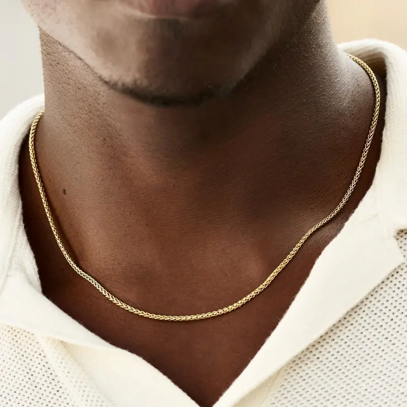 Yellow Gold Palm Chain – 2Mm Minimalist Link 1