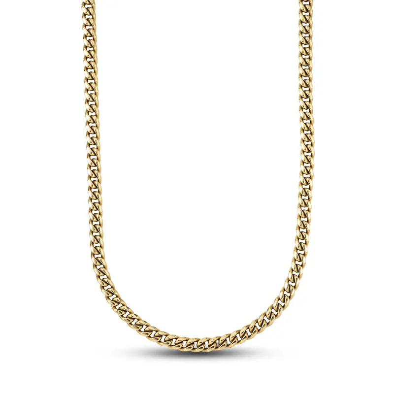 Yellow Gold Vermeil 5Mm Miami Cuban Chain – High-Polish Luxury Finish 1
