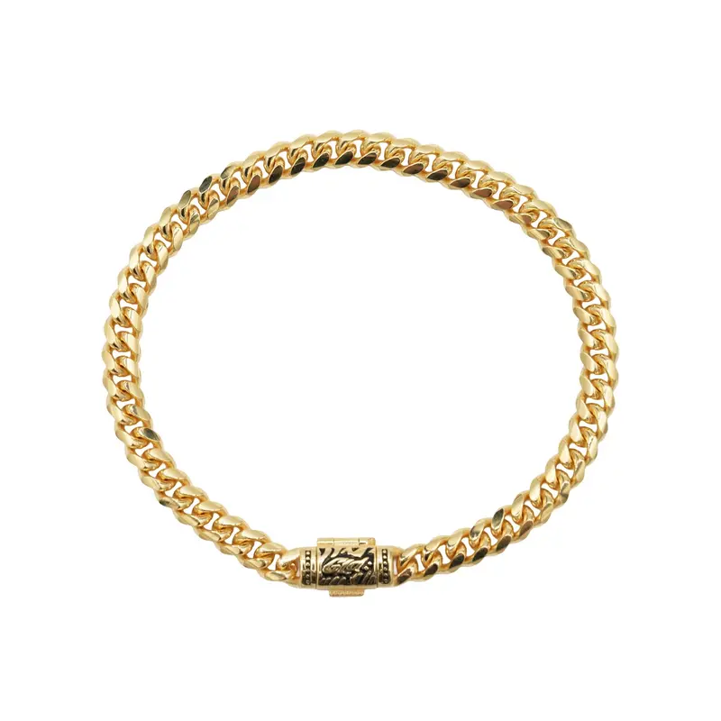 Yellow Gold Vermeil Miami Cuban Bracelet – 5Mm Interlocking Links 1