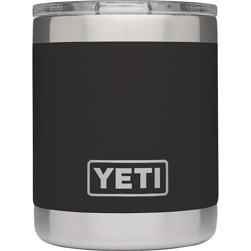 Yeti Rambler Lowball Tumbler – 10 Oz, Black Stainless Steel, Vacuum-Insulated 1