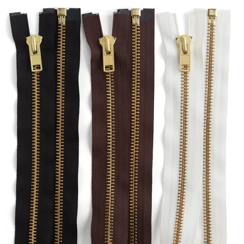 Ykk #10 Brass Full-Length Chap Zipper 1
