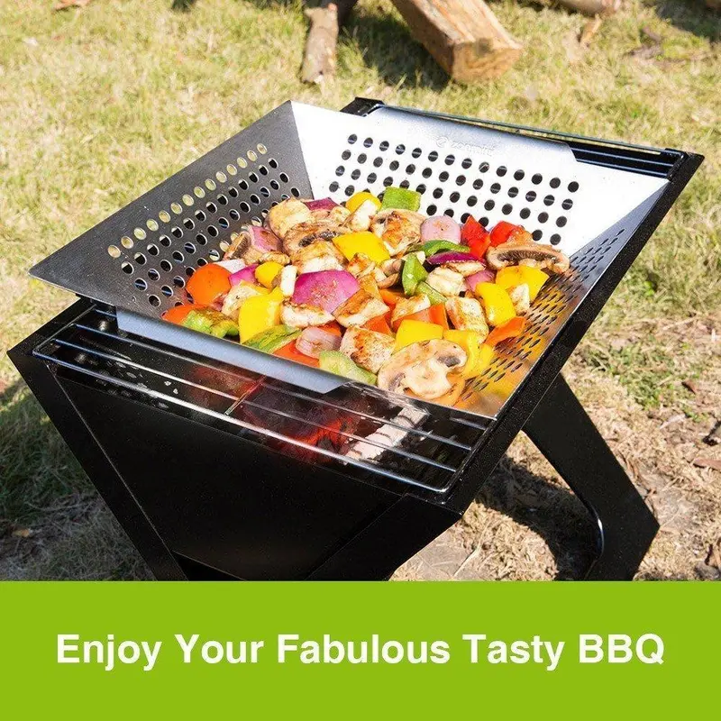 Zanmini Stainless Steel Grill Wok – Versatile Bbq Pan, Smoker & Camping Cookware 1
