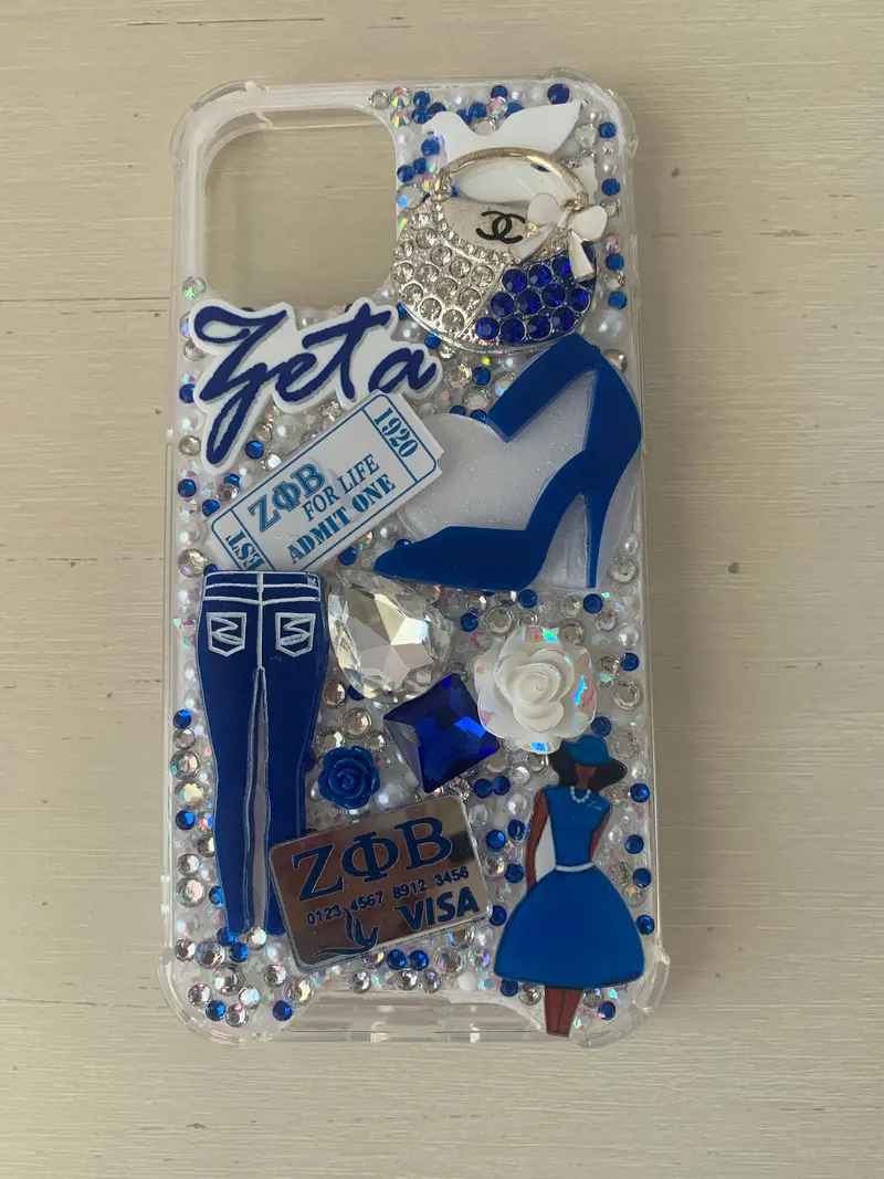 Zeta Phi Beta Inspired Snap-On Iphone 12 Pro Max Case – Ready To Ship With Reinforced Bumper Edges 1