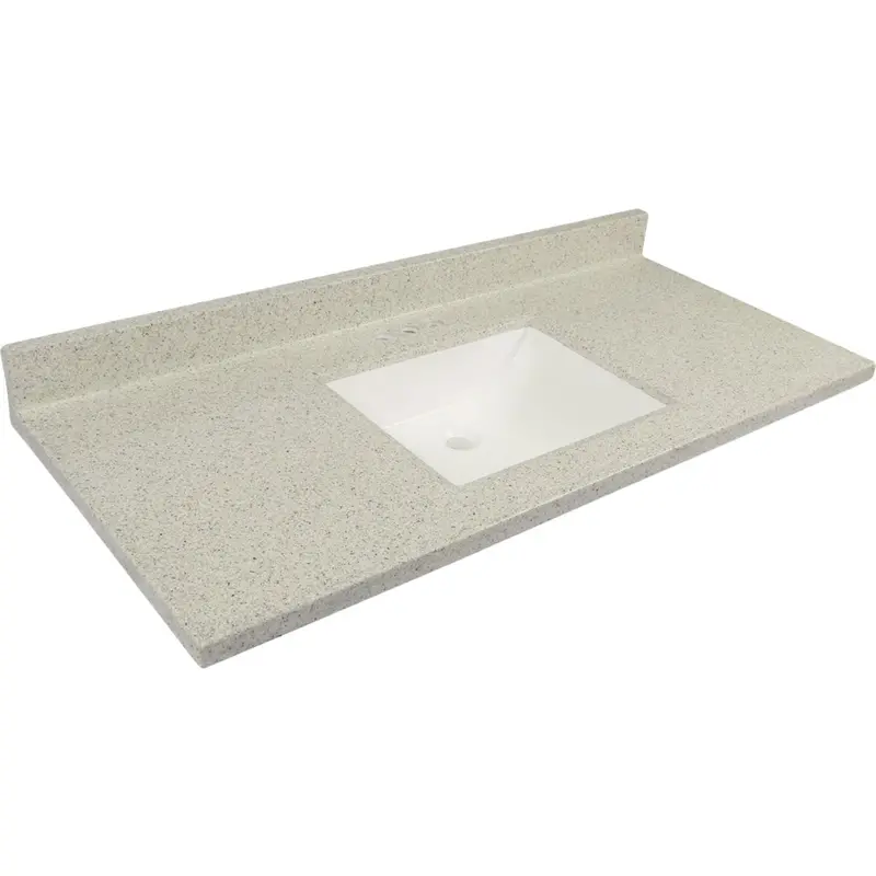 49" X 22" Dune Cultured Marble Modular Vanity Top With Rectangular Wave Basin 1