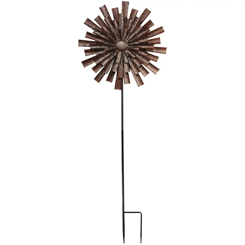 Alpine Bronze Kinetic Wind Spinner – 81-Inch Floral Garden Stake With Motion 1