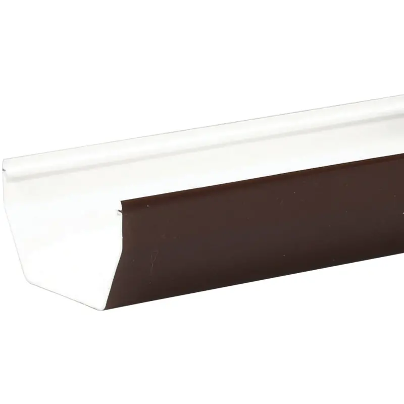 Amerimax Contemporary Vinyl Gutter – 5 In, Brown, 10 Ft Section For Residential Use 1