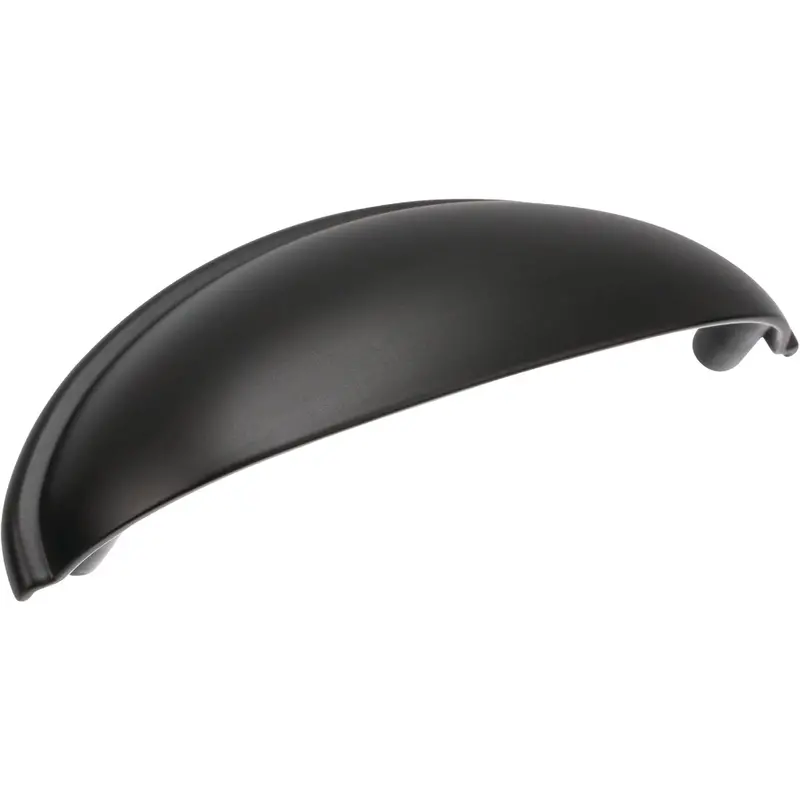 Amerock Ravino Flat Black Cup Pull – 2-Inch Diameter 1