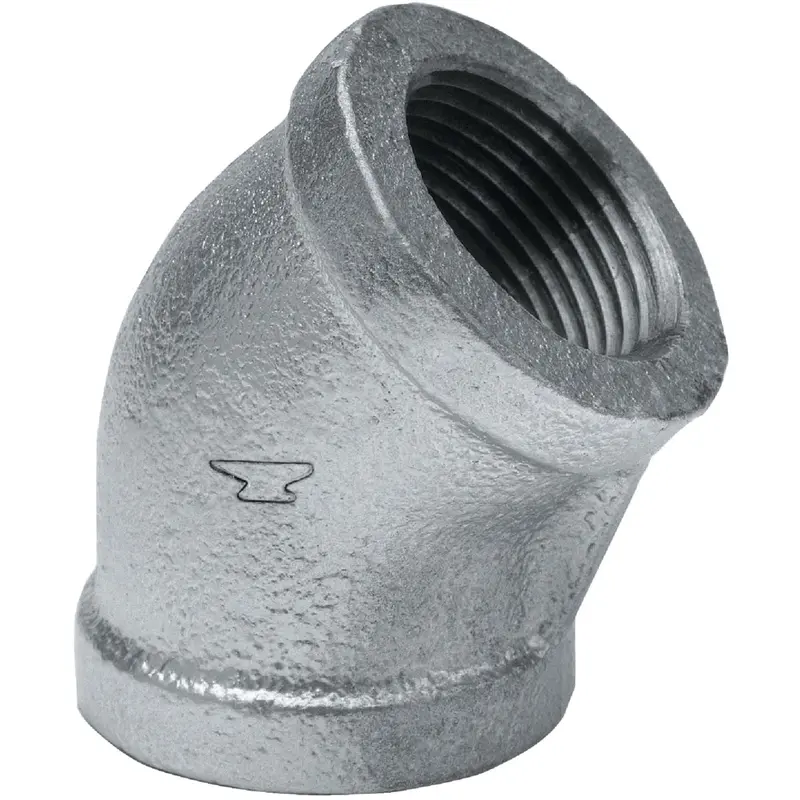 Anvil Galvanized 45-Degree Elbow Fitting – 2-Inch Pipe, 1/8 Bend 1