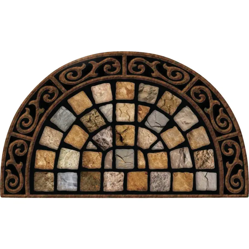 Apache Masterpiece Roman Road Doormat – 22" X 36", Recycled Rubber & Fiber Blend 1
