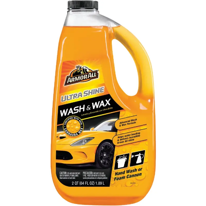 Armor All Ultra Shine Wash & Wax – Liquid Formula, 64 Oz Concentrated Cleaner 1